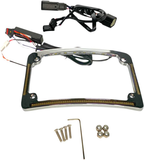 Custom Dynamics - TF05-BCM4-C - All in One License Plate Frame - Chrome