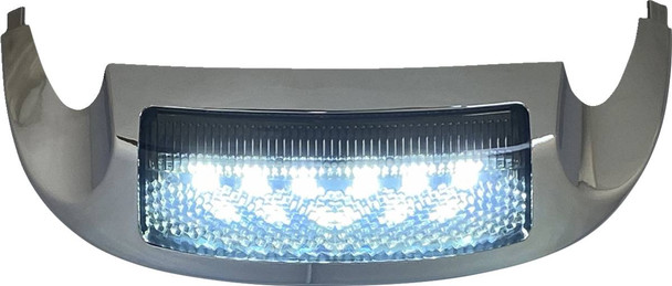 Custom Dynamics - GEN-FT-WS - LED Front Fender Tip - White LED/Smoke Lens - Chrome