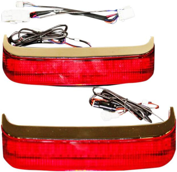 Custom Dynamics - CD-SB-SS8-CR - Saddlebag LED Lights - '09-'15 CVO - Chrome/Red