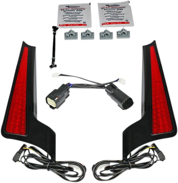 Custom Dynamics - CD-FASCIA-SS6RB - Fascia LED Light Panels - Black/Red