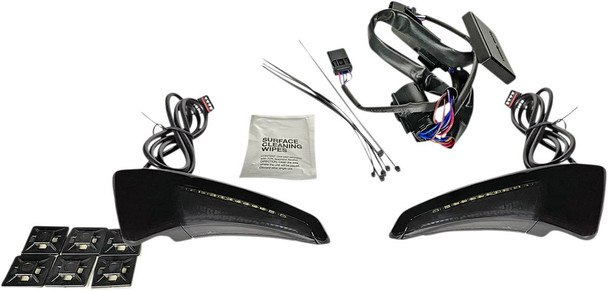 Custom Dynamics - CD-TPBR-14-SB - Sequential Tour Pak Seat Back Rest LED Lights - Black/Smoke - FLH