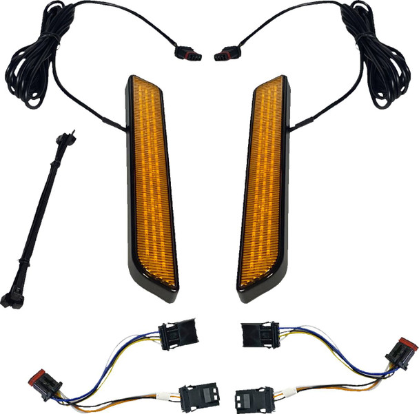 Custom Dynamics - CD-FORK-BCM-AB - LED Fork Light - Amber - Black