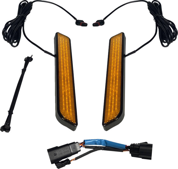 Custom Dynamics - CD-FORK-SS8-AB - LED Fork Light - Amber - Black