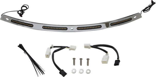 Custom Dynamics - CD-WT2-SEQ-01-C - Windshield Trim - Sequential Turn Signals - Chrome
