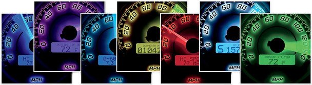 Dakota Digital - MVX-8204-KG-K - MVX-8K Series Analog/Digital 2-Gauge Kit - Black Bezel - Black Face with Gray Background