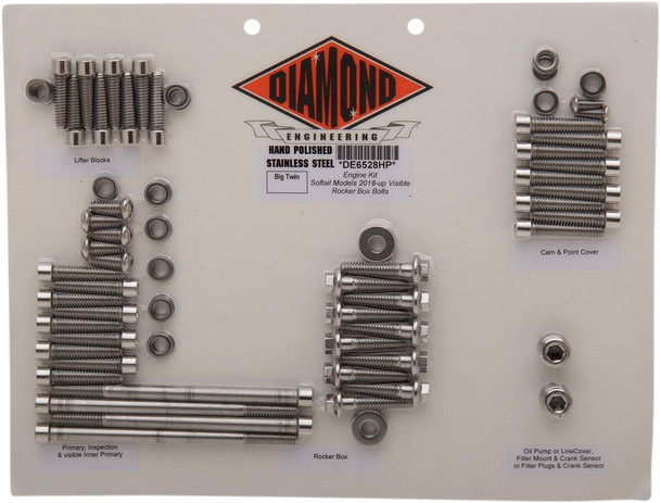 Diamond Engineering - DE6528HP - Fastener Kit - Engine/Rocker Box - OEM - FLF/FXB