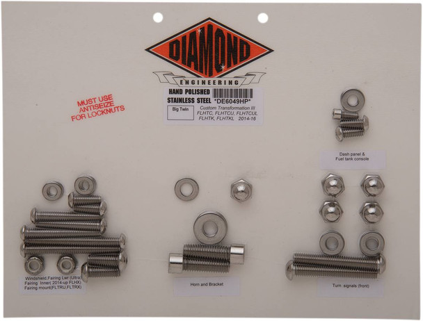 Diamond Engineering - DE6049HP - Bolt Kit - Transformation - OE - Touring