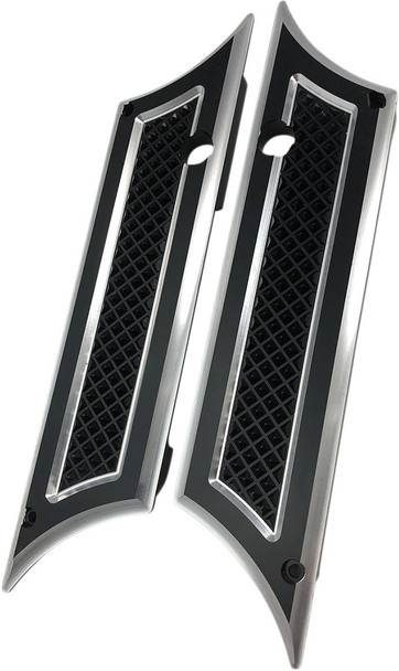 Eddie Trotta Designs - TC981B - Saddlebag Latch Covers - Diamond Cut B - FL '93-'13
