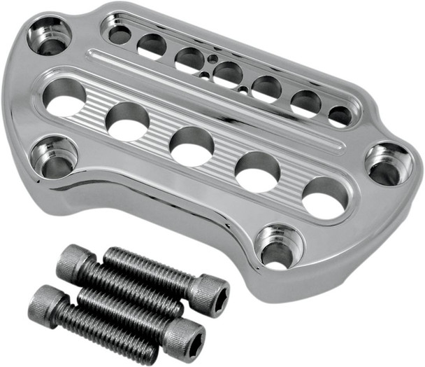 Joker Machine - 10-306C - Indicator Light Handlebar Clamp - Instrument Cutout - Chrome