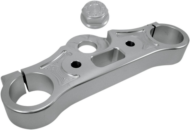 Joker Machine - 10-330S - Upper Triple Tree - Clear Anodized - '08-'16 FXD