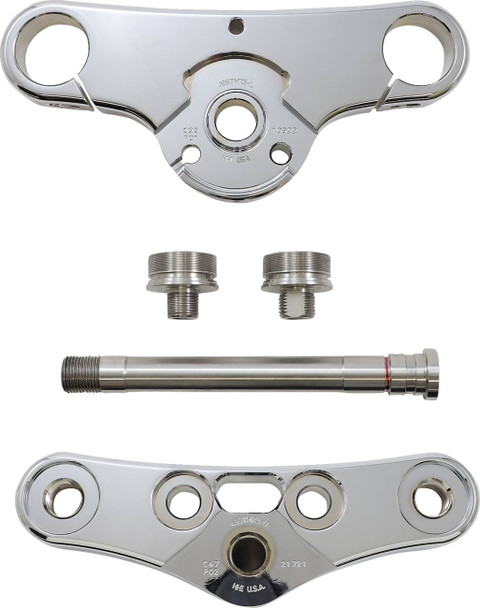 Hawg Halters - 49WGCR3-ST18 - Triple Tree - 49 mm - Chrome