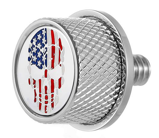 Figurati Designs - FD24-SEAT KN-SS - Seat Mounting Knob - Stainless Steel - Skull