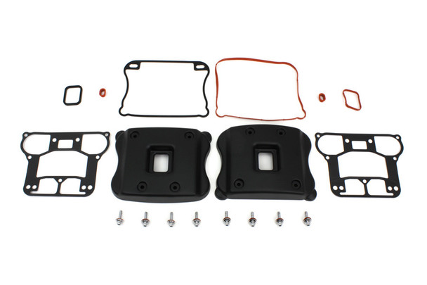 V-Twin - Blacked Out Rocker Box Cover Set fits '07-'12 XL Sportster
