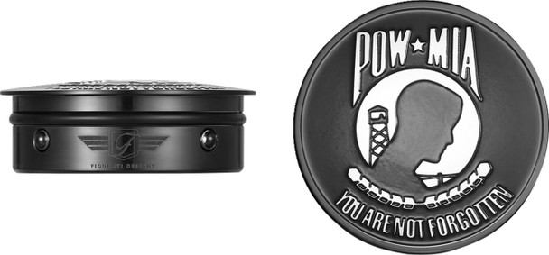 Figurati Designs - FD55-POW-BLK - Swing Arm Covers - POW MIA - Custom - Black