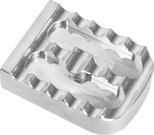 Joker Machine - 08-650-1 - Brake Pedal Cover - Silver - Serrated