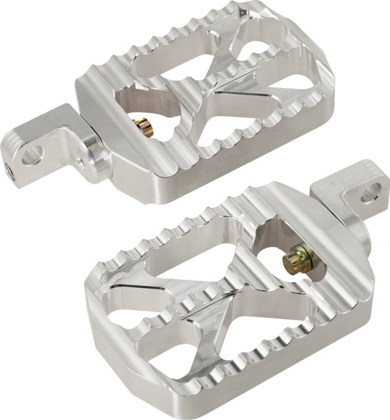 Joker Machine - 08-646-3 - Bear Claw Footpegs - Silver - Harley-Davidson