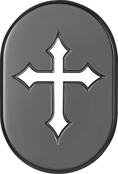 Figurati Designs - FD41-AC-BLK-LT - Antenna Cover - Left Rear Fender - Cross - Black