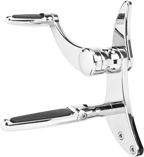 Hawg Halters - FCK-S18C-FR-S - Forward Control - '18+ Softail - Chrome - Standard - Folding Rubber Inlay Pegs - Slotted Levers