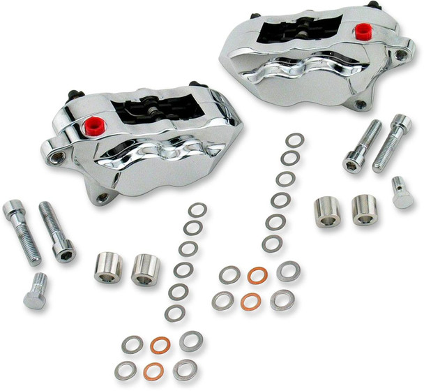 Hawg Halters - FKDDCC551 - 4-Piston Caliper - Dual Disc - Front - Chrome