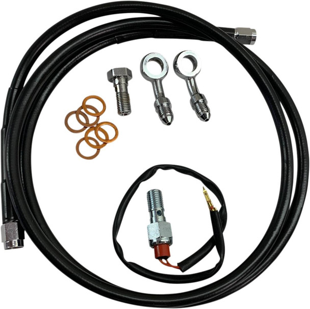 Hawg Halters - BHK-040-B - Brake Line - Softail - '18+ - Forward Control