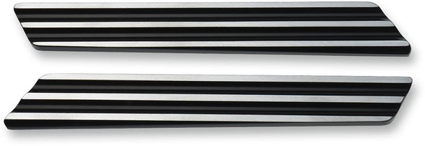 Joker Machine - 04-501-2 - Saddlebag Latch Inserts - Black/Silver