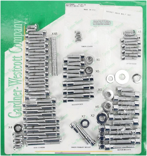 Gardner-Westcott - P-88-79 - Bolt Kit - Motor Set - Socket-Head - Softail