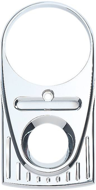 Joker Machine - 04-21BM - Tear Drop Upper Dash Cover - Ball-Milled - Chrome