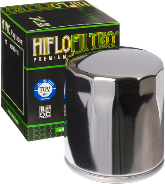 Hiflofiltro - HF174C - Oil Filter - Chrome