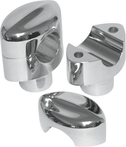 La Choppers - LA-7401-01 - Handlebar Risers for 1" Handlebars - Mohawk - 1-1/2" - Chrome