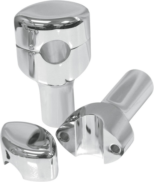 La Choppers - LA-7406-03 - Hefty Smooth Handlebar Risers for 1-1/4" Handlebars - 3" - Chrome