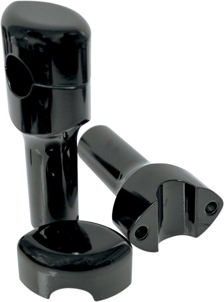 La Choppers - LA-7406-04B - Hefty Smooth Handlebar Risers for 1-1/4" Handlebars - 4" - Black