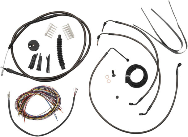 La Choppers - LA-8010KT2-08M - Complete Midnight Braided Cable Kit - Mini Handlebars - '08-'13 Touring/Trike