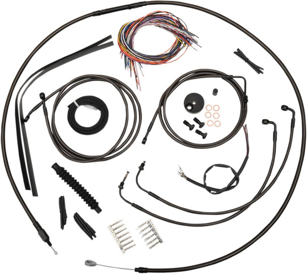 La Choppers - LA-8050KT2-19M - Complete Midnight Braided Cable Kit - 18"-20" Handlebars - ABS - '08-'13 FLTR La Choppers - LA-8050KT2-19M - Complete Midnight Braided Cable Kit - 18"-20" Handlebars - ABS - '08-'13 FLTR