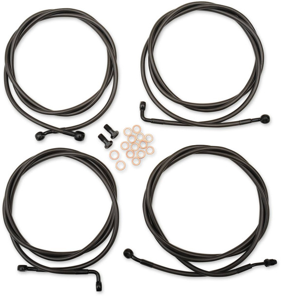 La Choppers - LA-8054KT-16M - Handlebar Cable/Brake Line Kit - 15" - 17" Ape Hanger Handlebars - Midnight