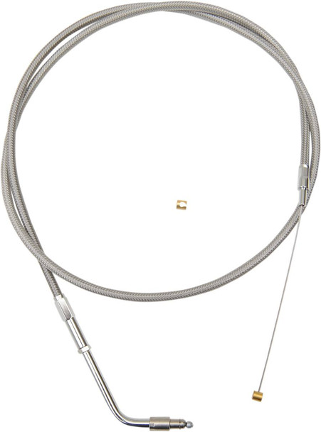 La Choppers - LA-8320TH13 - Stainless Braided Handlebar Throttle Cable - 12"-14" - '07-'22 XL