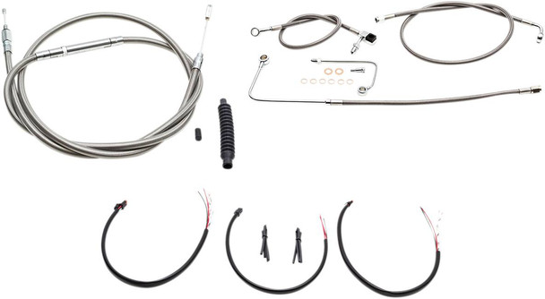 La Choppers - LA-8151KT2B-19 - Handlebar Cable/Brake Line Kit - Complete - 18" - 20" Handlebars - Stainless