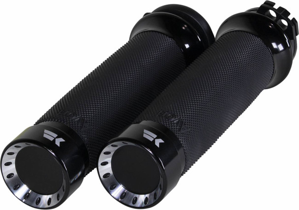 Khrome Werks - 500220 - Turbine Grips - Custom Contour - Cable - Black