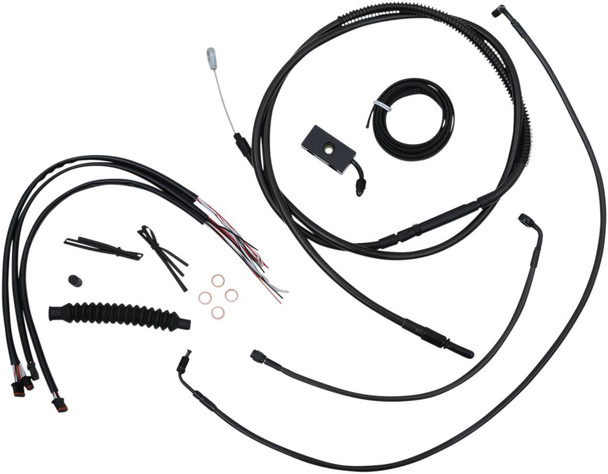 La Choppers - LA-8152KT2-19M - Complete Midnight Braided Cable Kit - 18"-20" Handlebars - ABS - '18-'22 Softail La Choppers - LA-8152KT2-19M - Complete Midnight Braided Cable Kit - 18"-20" Handlebars - ABS - '18-'22 Softail