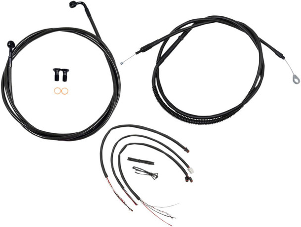 La Choppers - LA-8153KT2-16M - Complete Midnight Braided Cable Kit - 15"-17" Handlebars - '18-'19 Softail La Choppers - LA-8153KT2-16M - Complete Midnight Braided Cable Kit - 15"-17" Handlebars - '18-'19 Softail