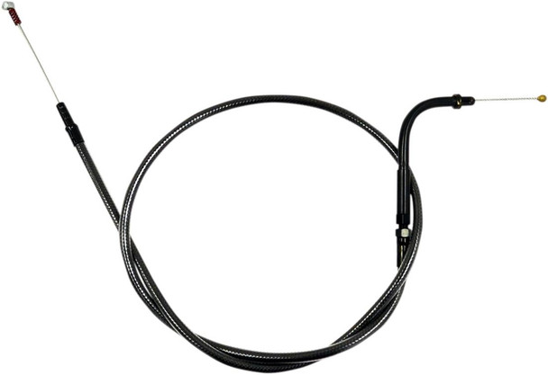 La Choppers - LA-8210ID16M - Midnight Braided Handlebar Idle Cable - 15"-17" - FXDB/C