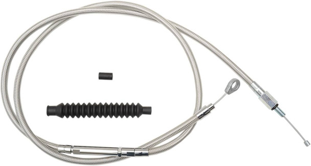 La Choppers - LA-8320C13 - Stainless Steel Braided Clutch Cable - 12"-14" Ape Hangers - '07-'22 Sportster
