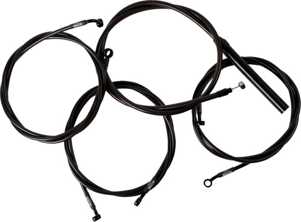 La Choppers - LA-8059KT2-16M - Complete Midnight Braided Cable Kit - 15"-17" Handlebars - '23-'24 Touring