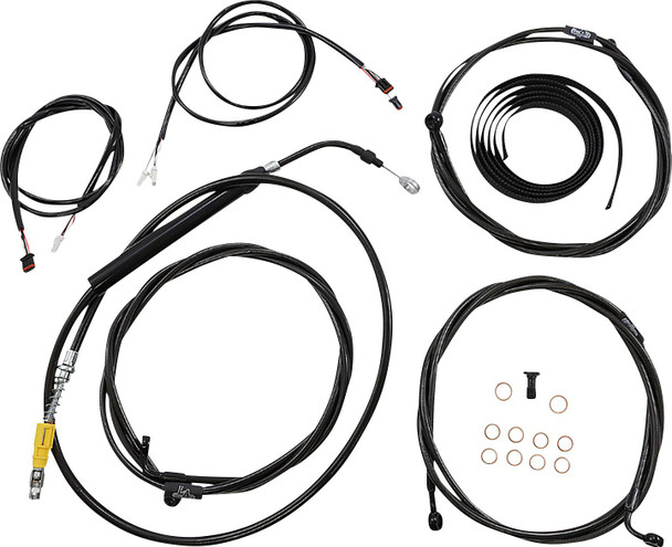 La Choppers - LA-8058KT3-13M - Complete Plug-and-Play Cable Kit - 12" - 14" Handlebars - '21-'22 FLTR - ABS - Midnight La Choppers - LA-8058KT3-13M - Complete Plug-and-Play Cable Kit - 12" - 14" Handlebars - '21-'22 FLTR - ABS - Midnight