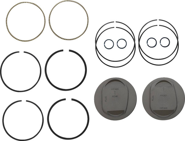 Kb Performance - KB661LCA.010 - Piston Kit - 4.00" +0.010" - 10.0:1 CR - 96"-103" Twin Cam Bored to 110 ci w/SE 95 cc Heads