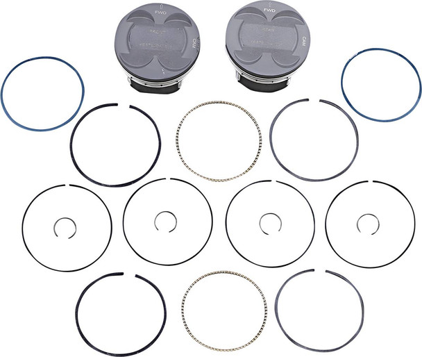 Kb Performance - KB576LCA.005 - Piston Kit - 4.250" +0.005" - 11.4:1 CR - 124" Big Bore - 107" M8