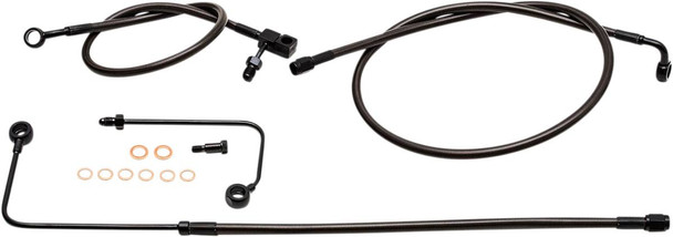 La Choppers - LA-8151B19M - Brake Lines - 18" - 20" Ape Hanger Handlebars - Midnight