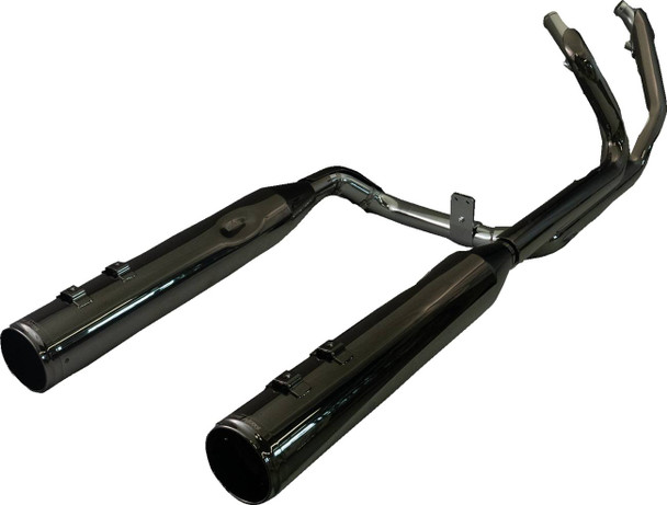 Khrome Werks - 201130 - 2-into-2 Dominator Exhaust System with 4-1/2" Mufflers - Eclipse® with Race Tip - M8