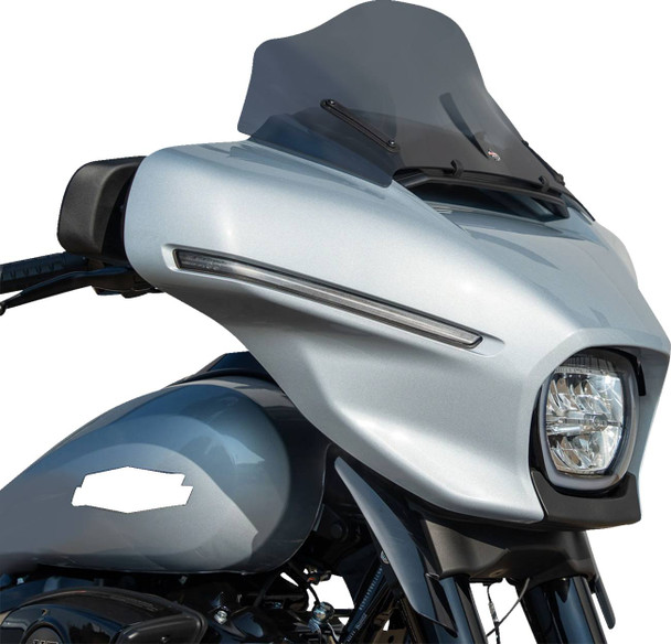 Klock Werks - KWW-01-0709-DS - Flare™ Windshield - 10" - Dark Smoke - FLHX