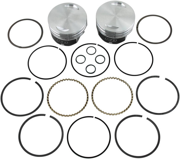Kb Performance - KB348.005 - Piston Kit - 3.875" +0.005" - 9.3:1 CR - 95" Twin Cam Big Bore