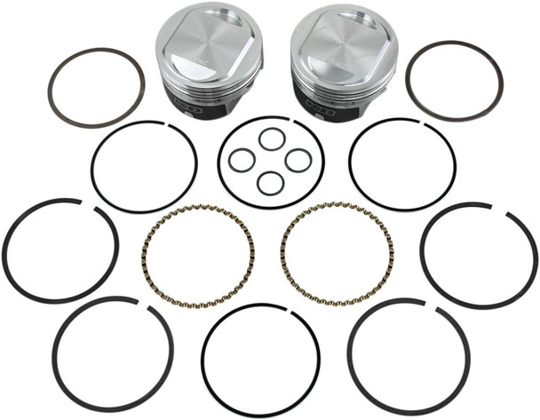 Kb Performance - KB411.010 - Piston Kit - 3.875" +0.010" - 10.5:1 CR - 95" Twin Cam Big Bore